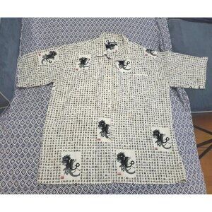Vintage South Pole Japanese Writing White Button Down Men's Shirt Size XL
